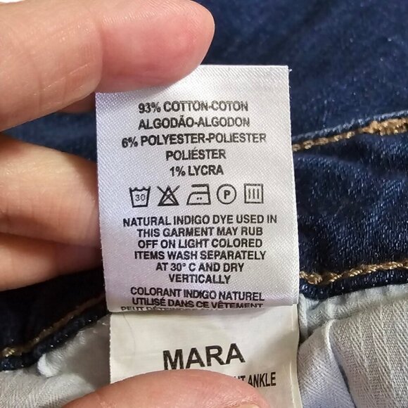 DL1961 Mara Instasculpt Straight Leg Raw Hem Ankle Jeans in Ravine Sz 27 - Picture 9 of 10